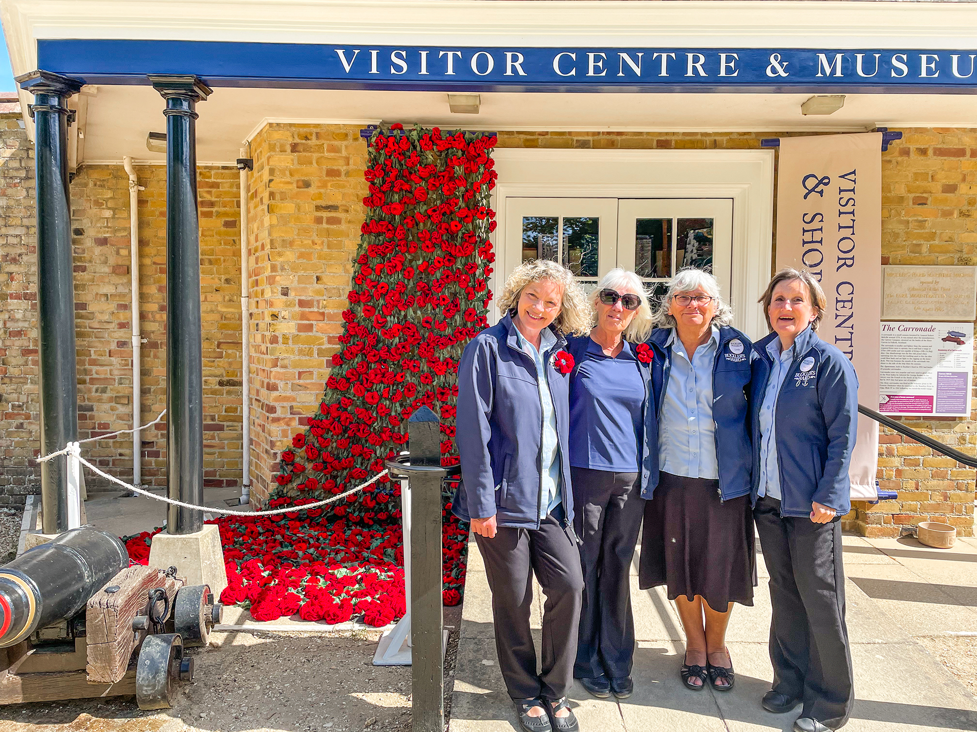 Handmade poppy tribute goes on display at Buckler’s Hard for the 80th anniversary of VE Day